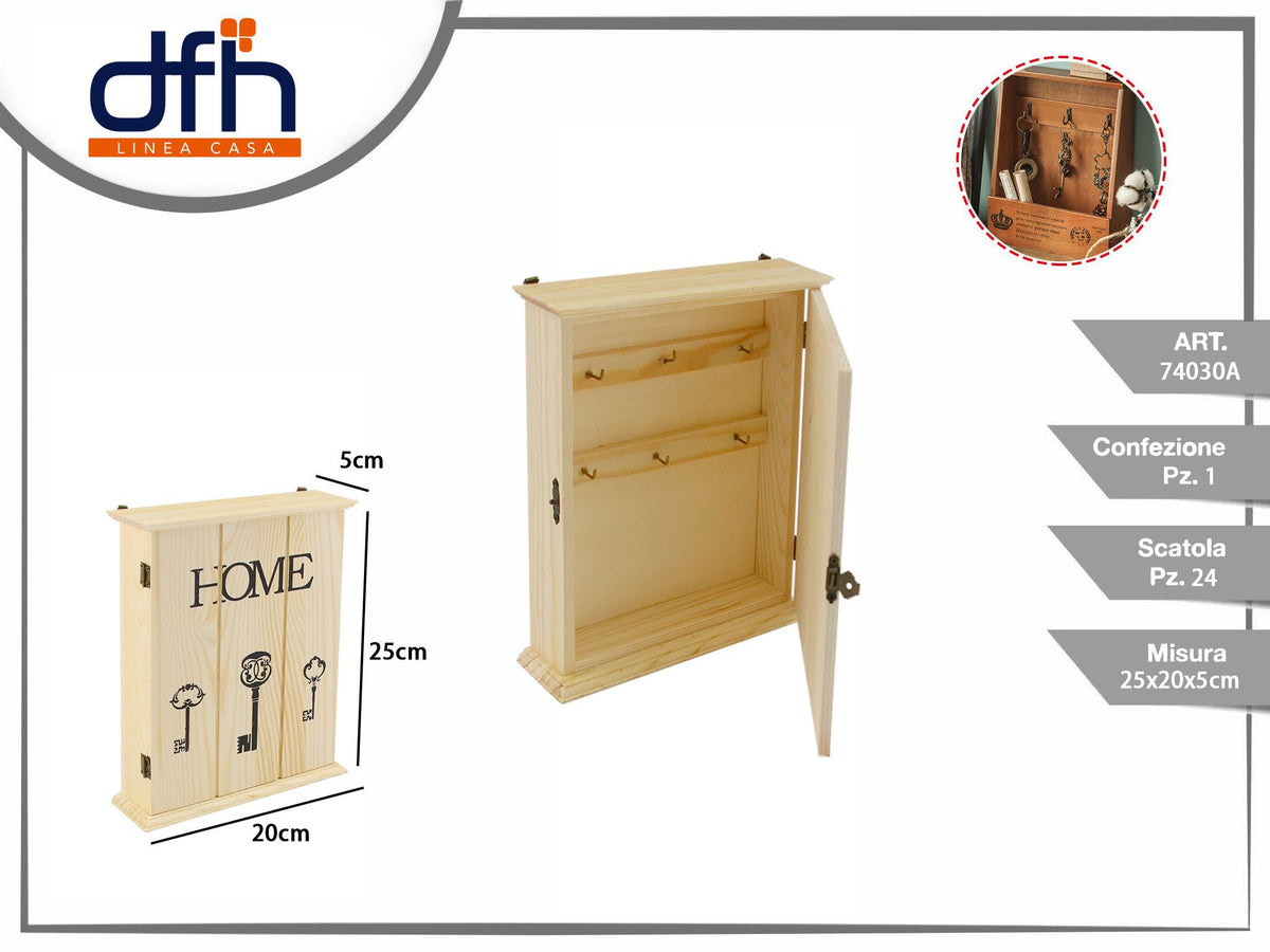 Cassettiera portachiave di legno