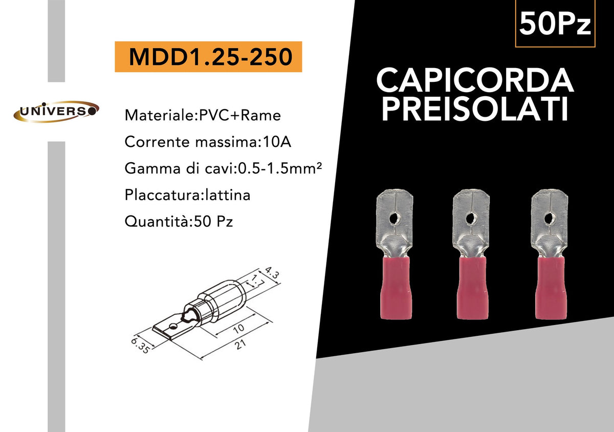 Morsetti e connettori elettrici – MDD1.25-250