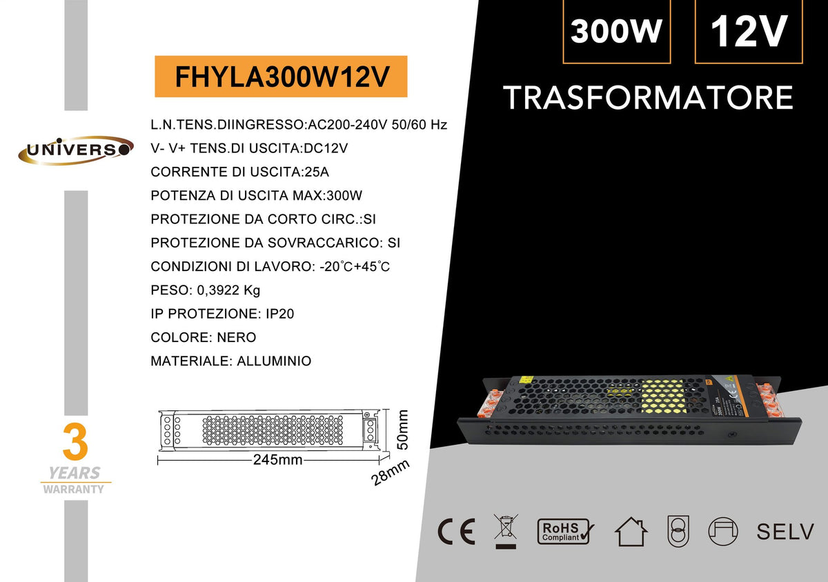 Alimentatore LED – FHYLA300W12V