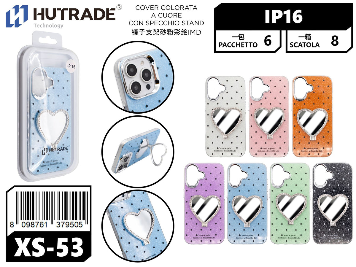 XS-53 COVER COLORATA A CUORE CON SPECCHIO STAND IP16