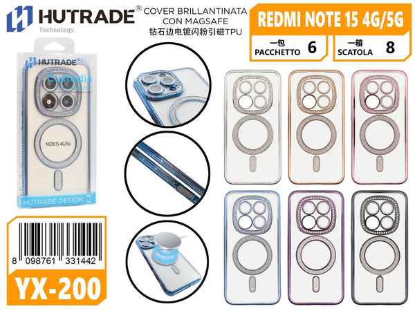 YX-200 COVER BRILLANTINATA CON MAGSAFE REDMI NOTE 15 4G/5G