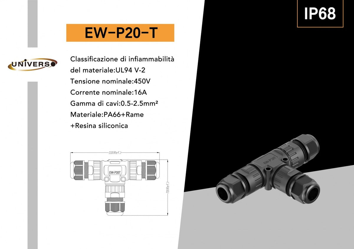 Connettore per illuminazione – EW-P20-T