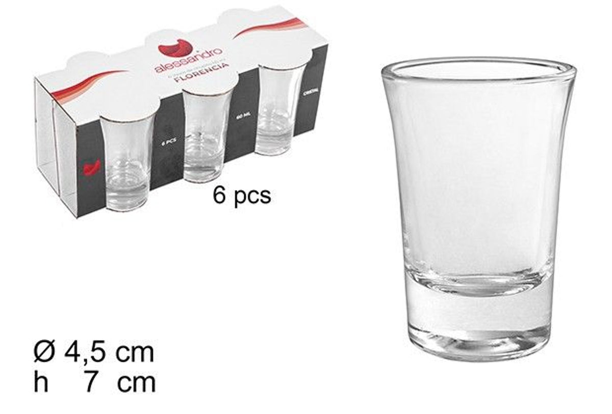 Pack 6 bicchierini Florencia 60 ml