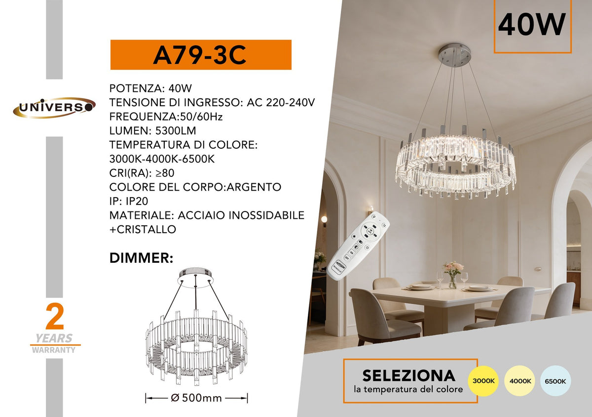 Lampadario a sospensione – A79-3C