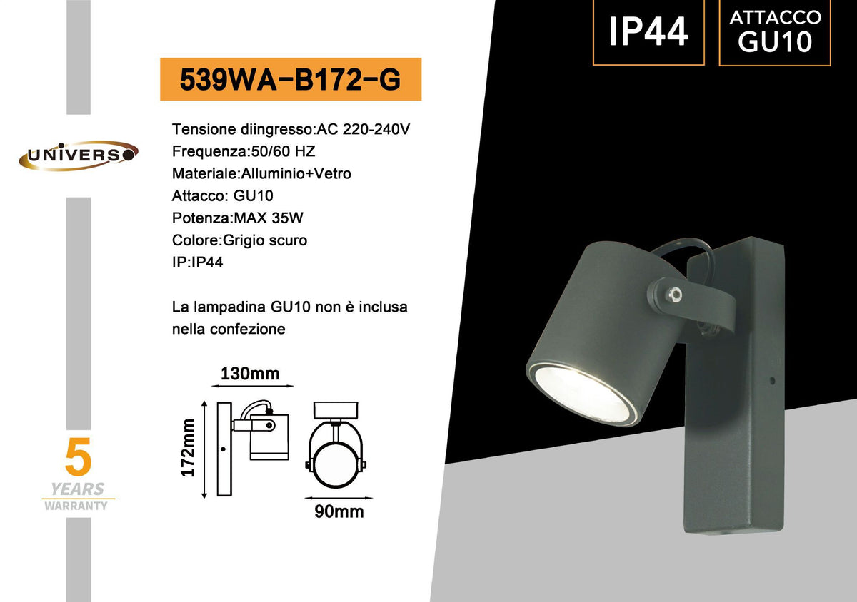 Applique da esterno – 539WA-B172-G