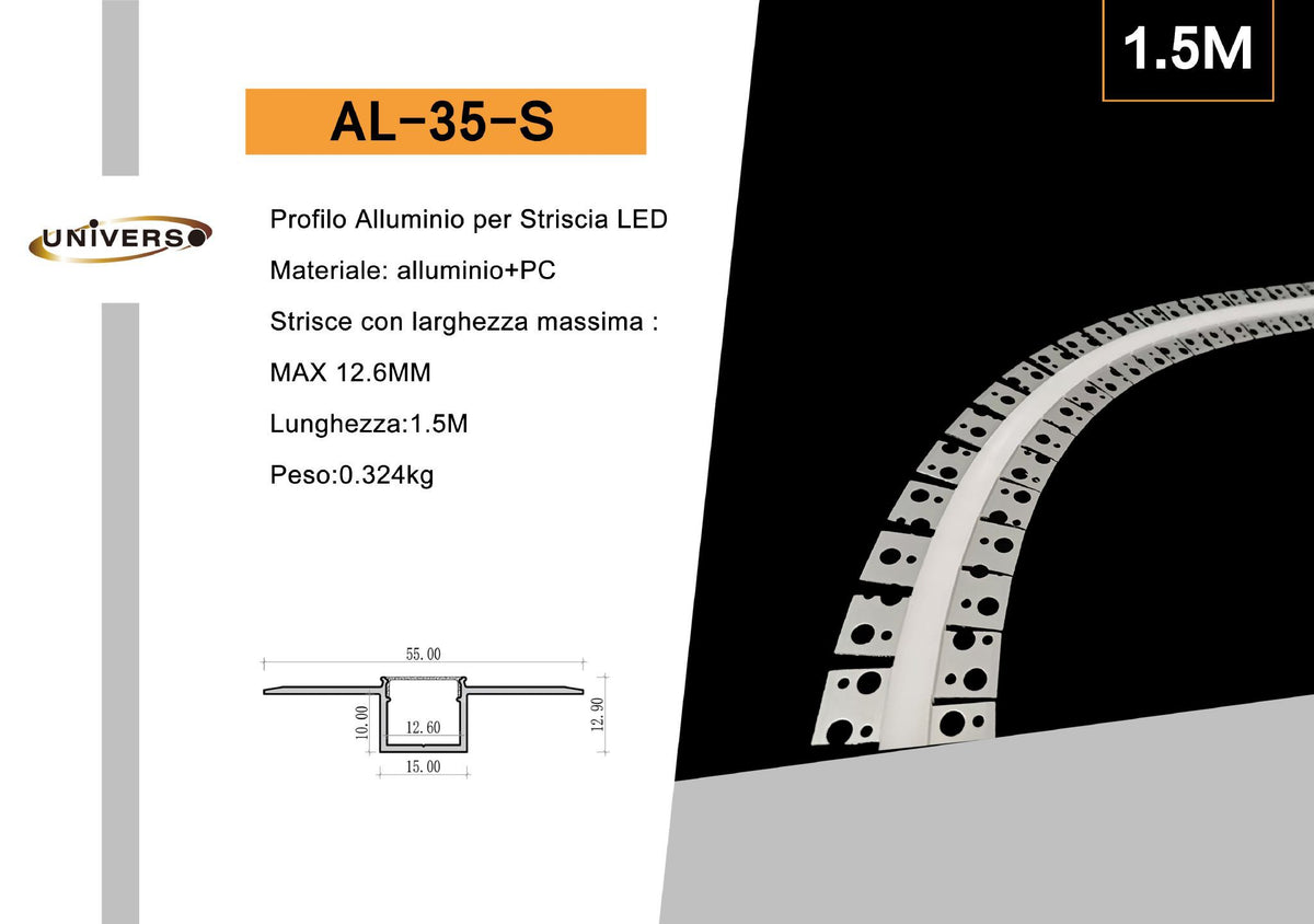 Profilo per strisce LED – AL-35-S