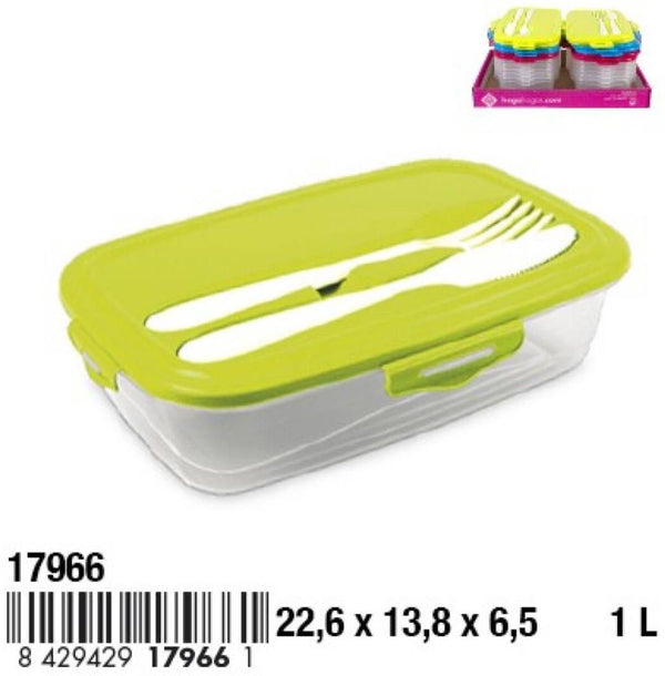 Contenitore pranzo con posate – 1L – 022739