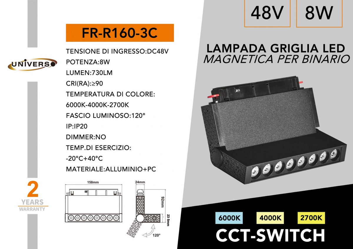 Lampada A Griglia LED Magnetico Universo – FR-R160-3C