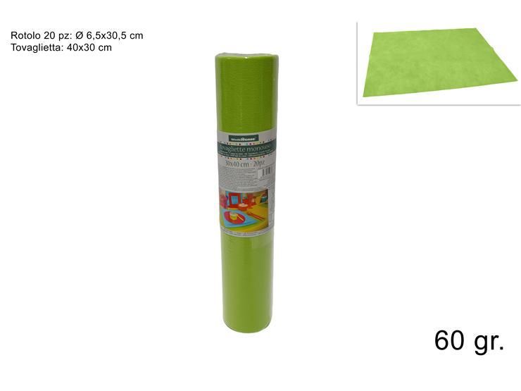 TOVAGLIETTE A STRAPPO RUNNER TNT 20 pz 30 × 40 VERDE CHIARO