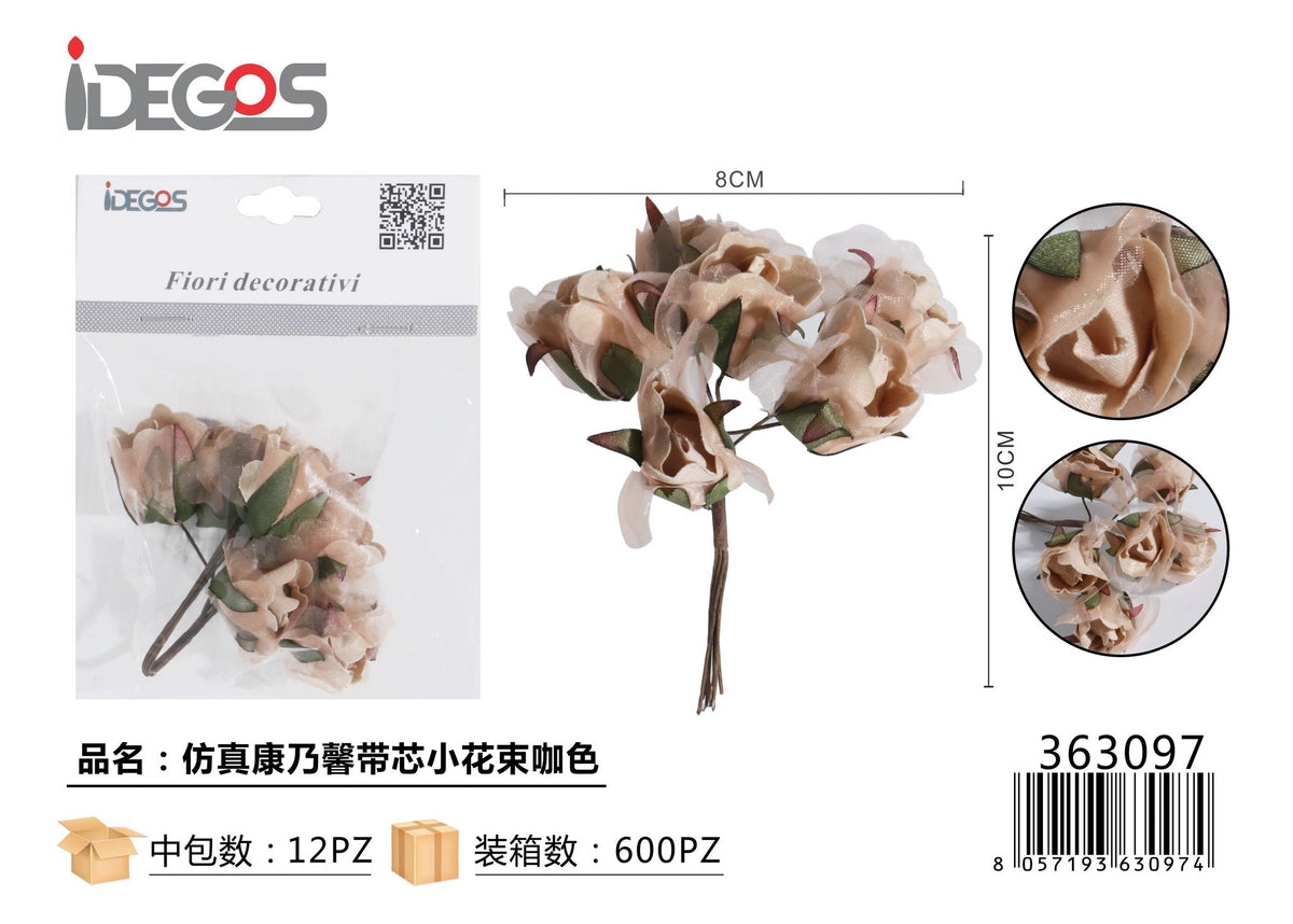 Mazzetto decorativo di boccioli artificiali