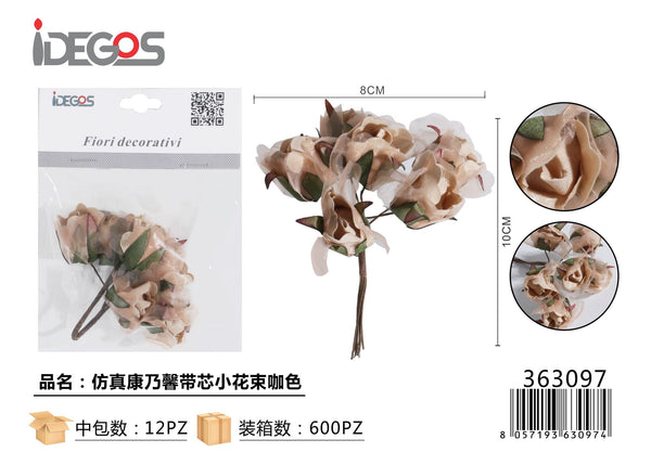 Mazzetto decorativo di boccioli artificiali