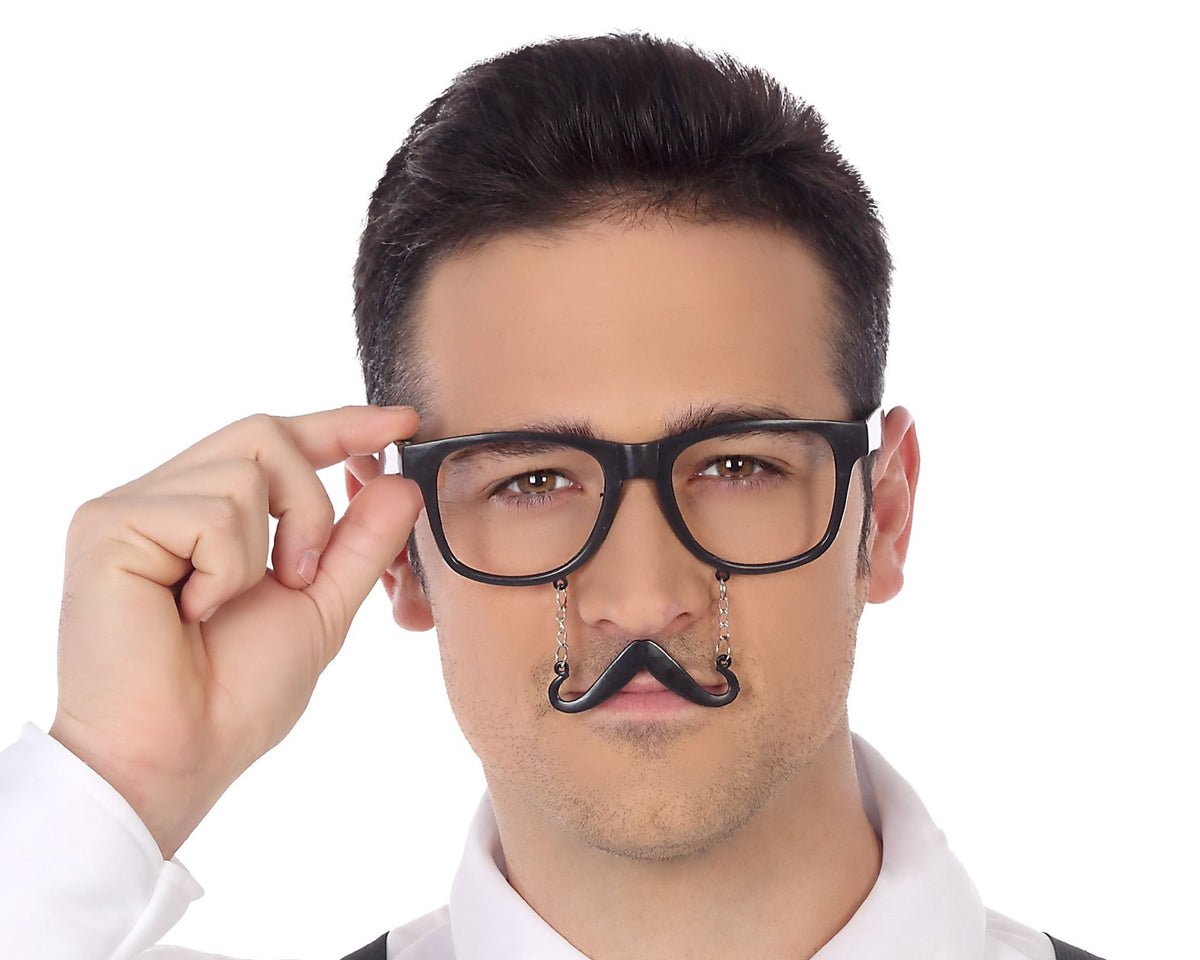 Occhiali con baffi per costume