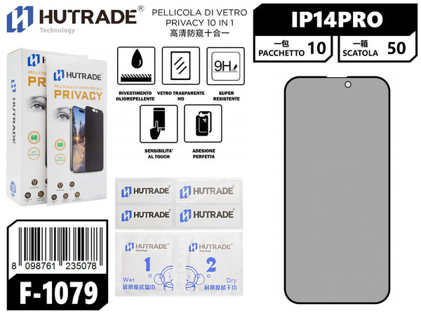PELLICOLA DI VETRO PRIVACY 10IN1 IP14PRO – F1079 202308