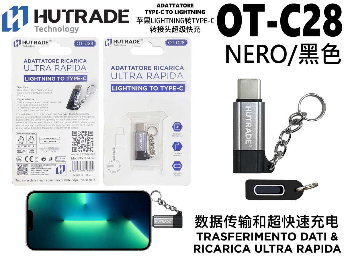 OT-C28 ADATTATORE LIGHTNING TO TYPE-C ULTRA RAPIDO