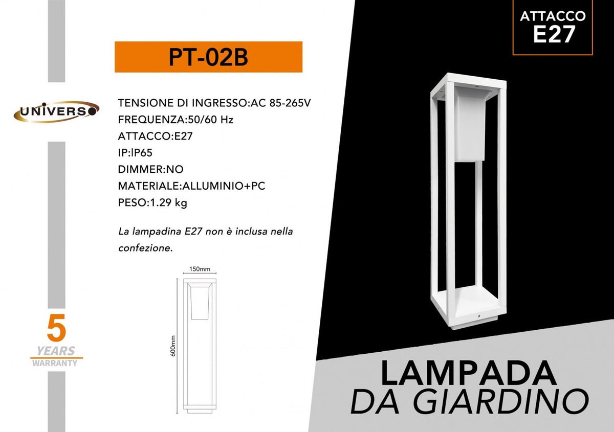 Luce da giardino e da percorso – PT-02B