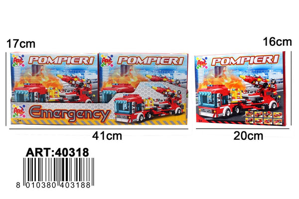 Set costruzioni Bloks pompieri, assortito AP40318