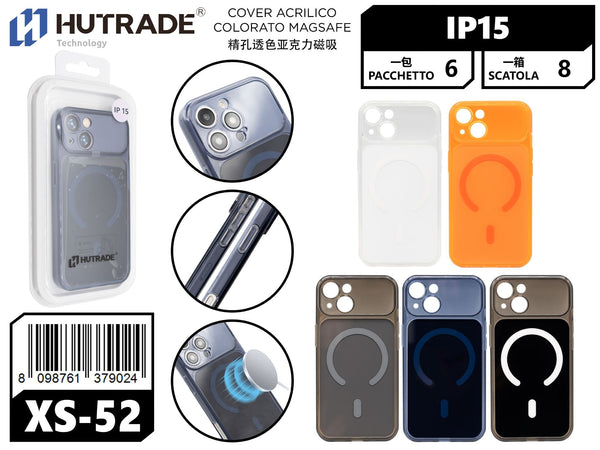 XS-52 COVER ACRILICO COLORATO MAGSAFE IP15