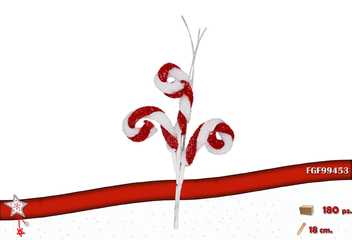 Pick decorativo candy cane