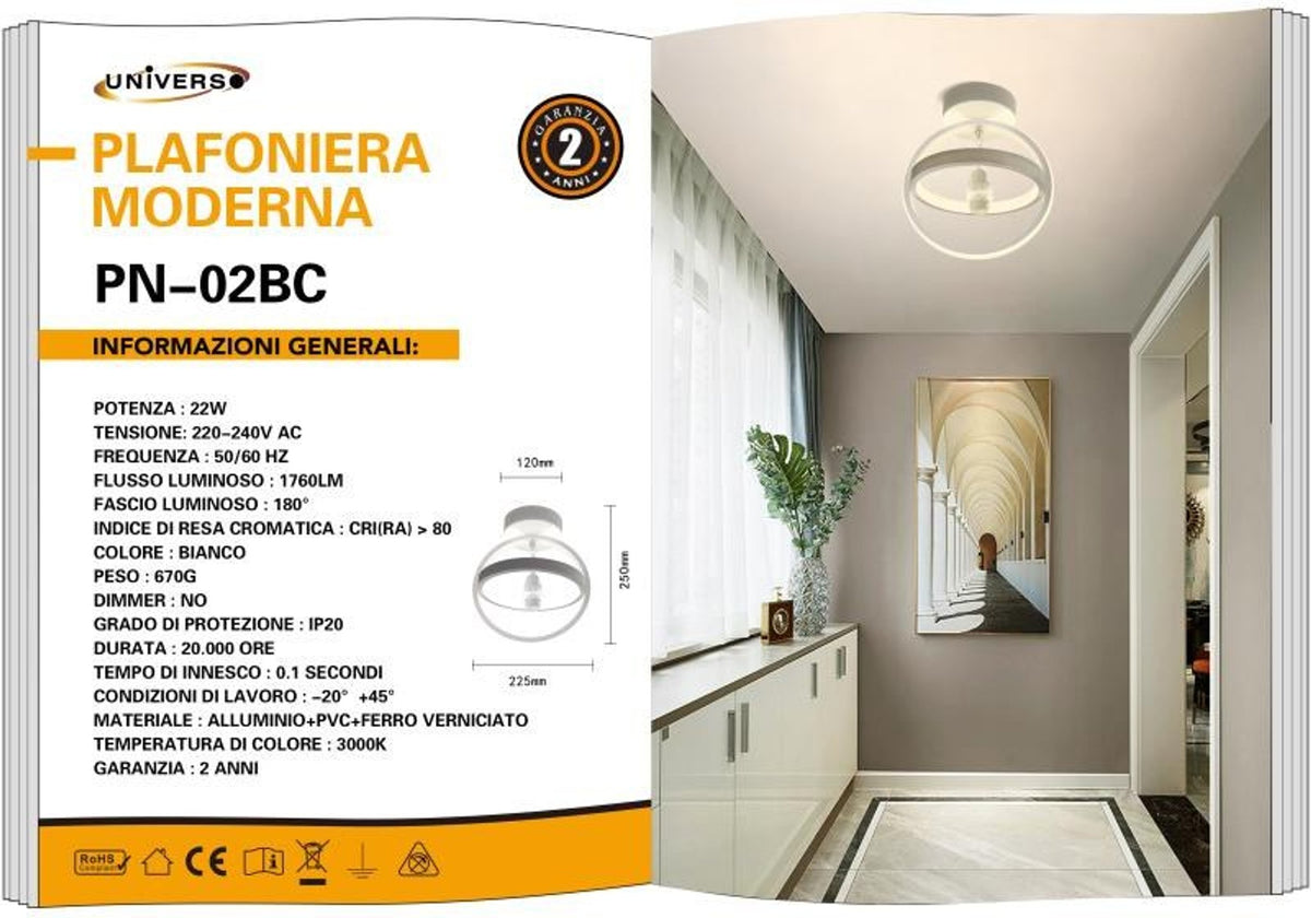 Lampadario Da Soffitto Universo – PN-02BC