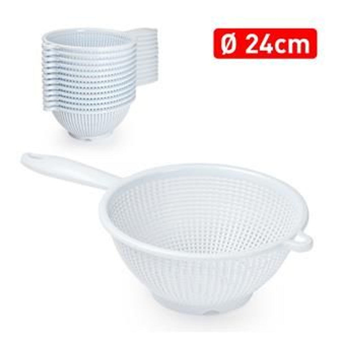 SCOLAPASTA CON MANICO CLASSIC 24 cm BIANCO