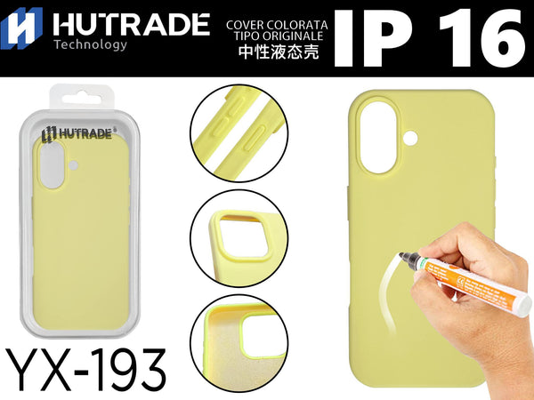 YX-193 COVER COLORATA IN GOMMA IP16 GIALLO