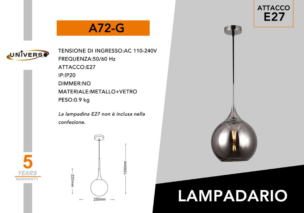 Lampada Da Soffitto Universo – A72-G