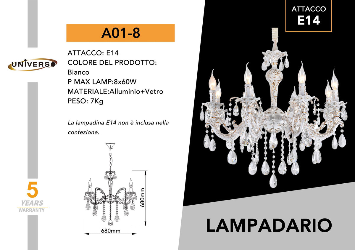 Lampadario Da Soffitto Universo – A01-8
