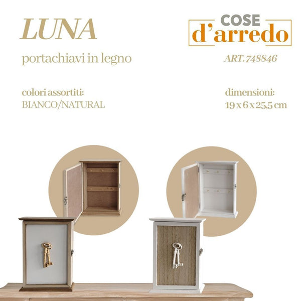 Armadietto portachiavi in legno Luna