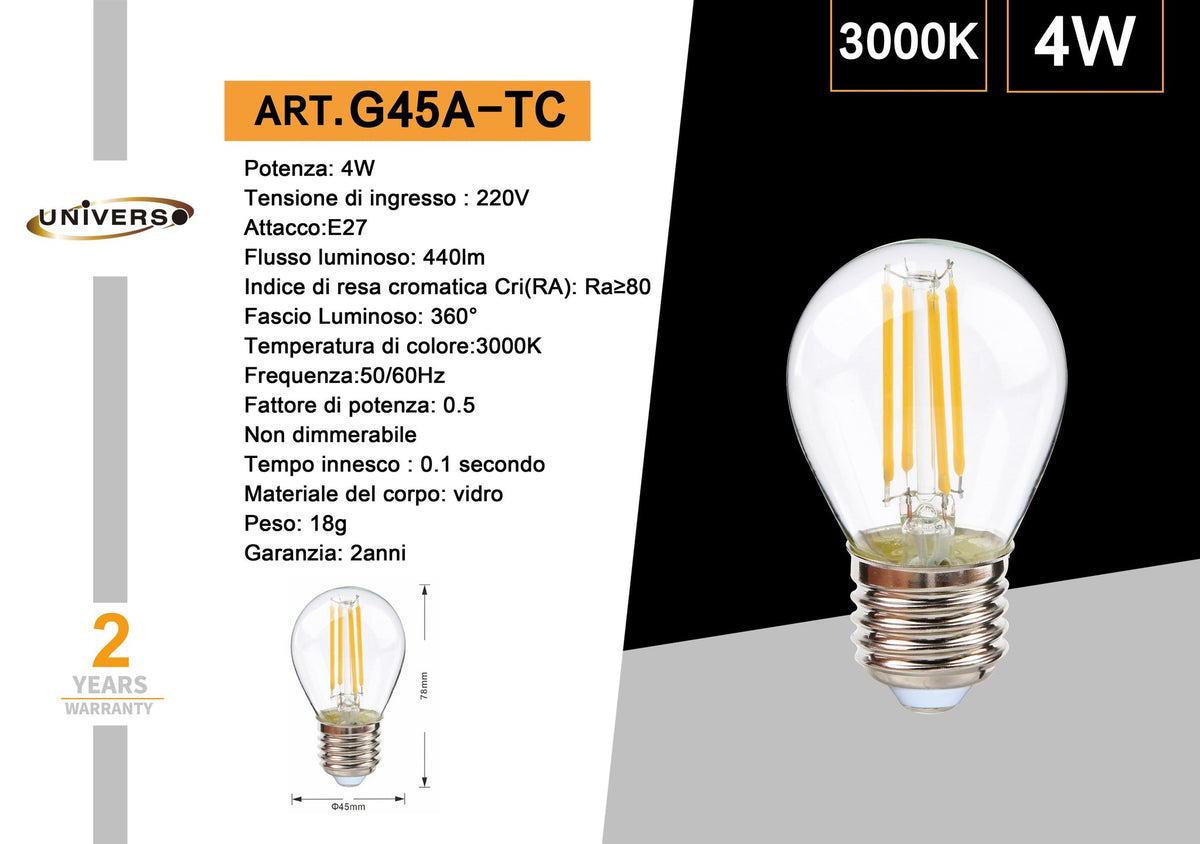 Lampadina LED Universo – G45A-TC