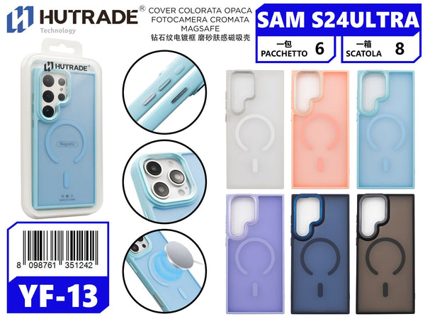 YF-13 COVER COLORATA OPACA FOTOCAMERA CROMATA MAGSAFE SAM S24 ULTRA