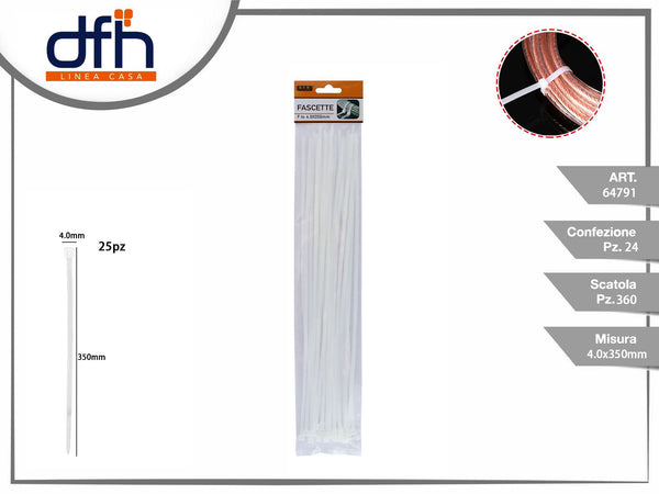 FASCETTE CARO BIANCO 4.0 350 mm 25 pz