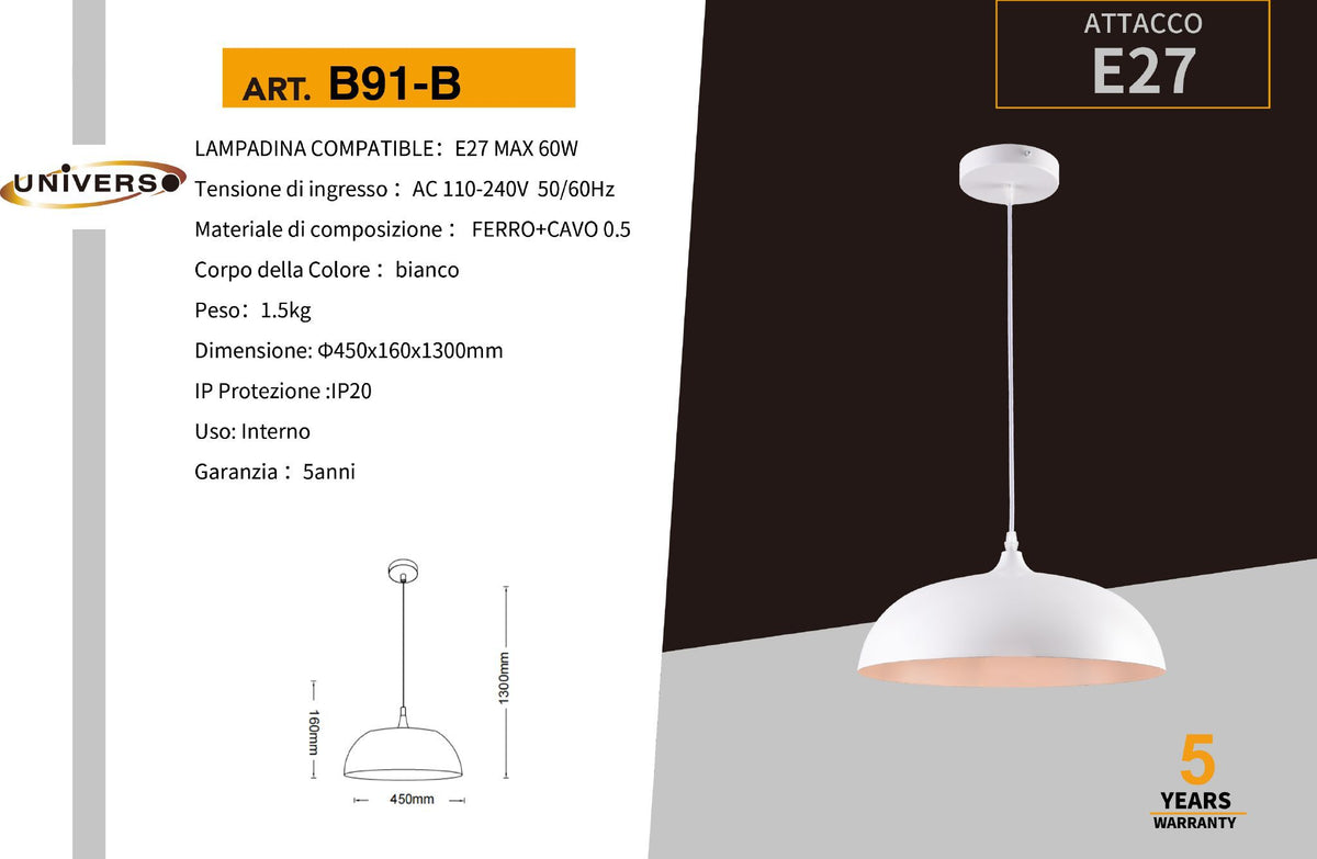 Lampadario Da Soffitto Universo – B91-B