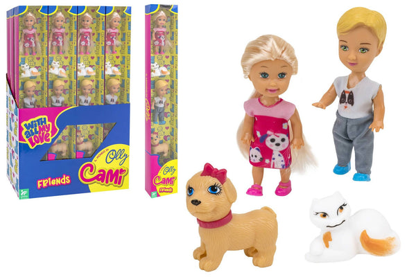 Cami Friends, due bamboline con cane e gatto 42150