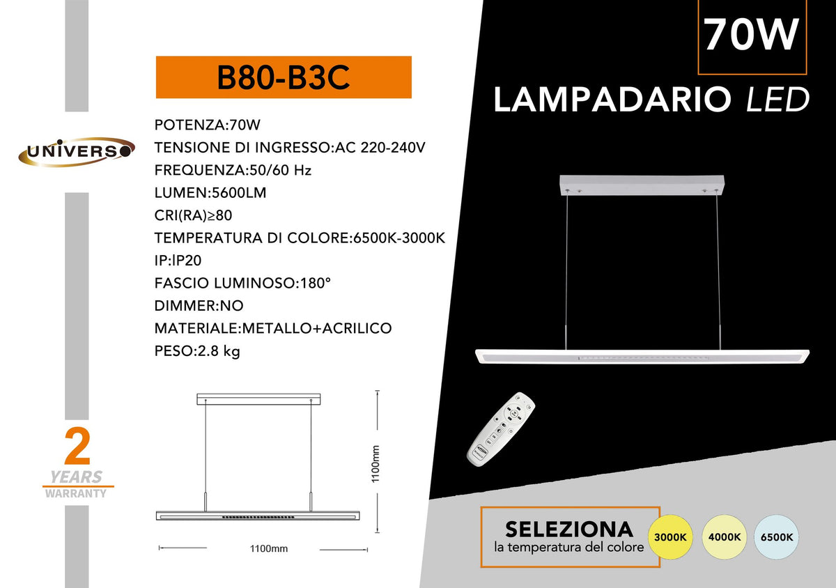 Lampadario Da Soffitto Universo – B80-B3C