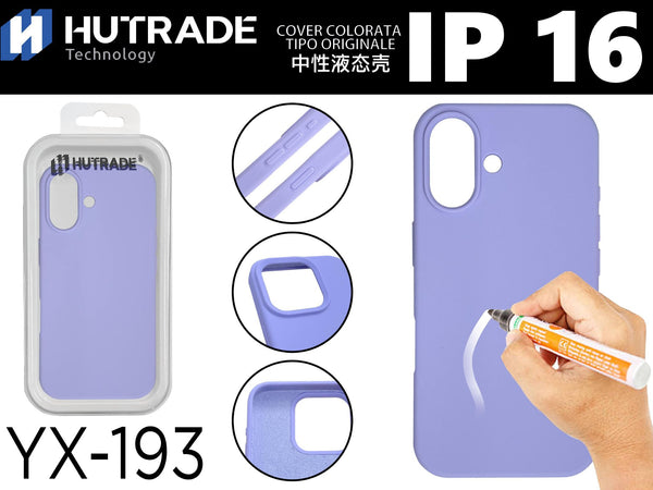 YX-193 COVER COLORATA IN GOMMA IP16 VIOLA