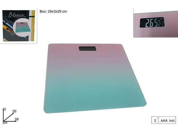 Bilancia pesapersona multicolor vetro 2023205
