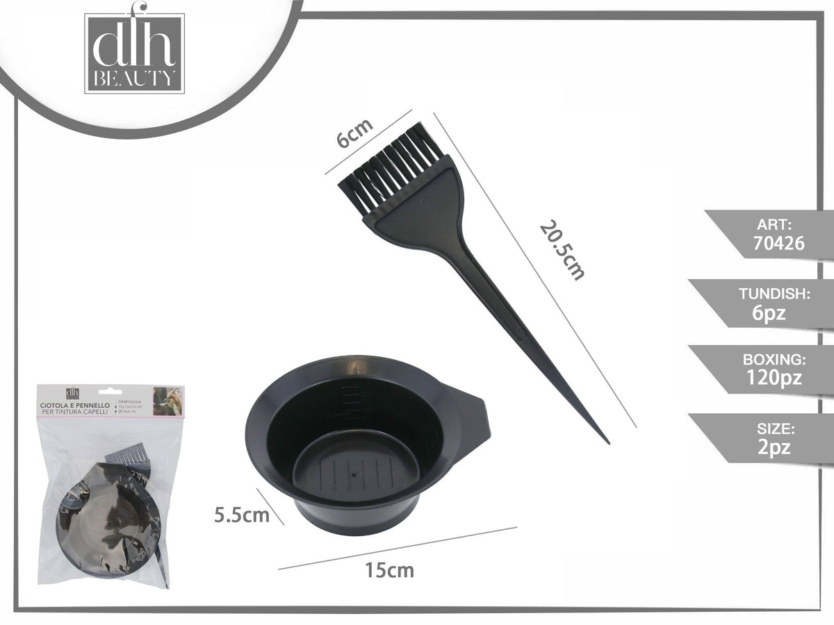 Ciotola per tinture capelli con spazzola