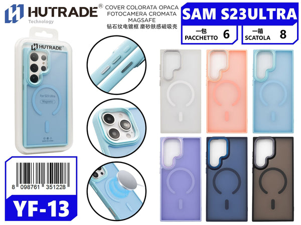 YF-13 COVER COLORATA OPACA FOTOCAMERA CROMATA MAGSAFE SAM S23 ULTRA
