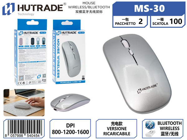 Mouse wireless e Bluetooth MS-30