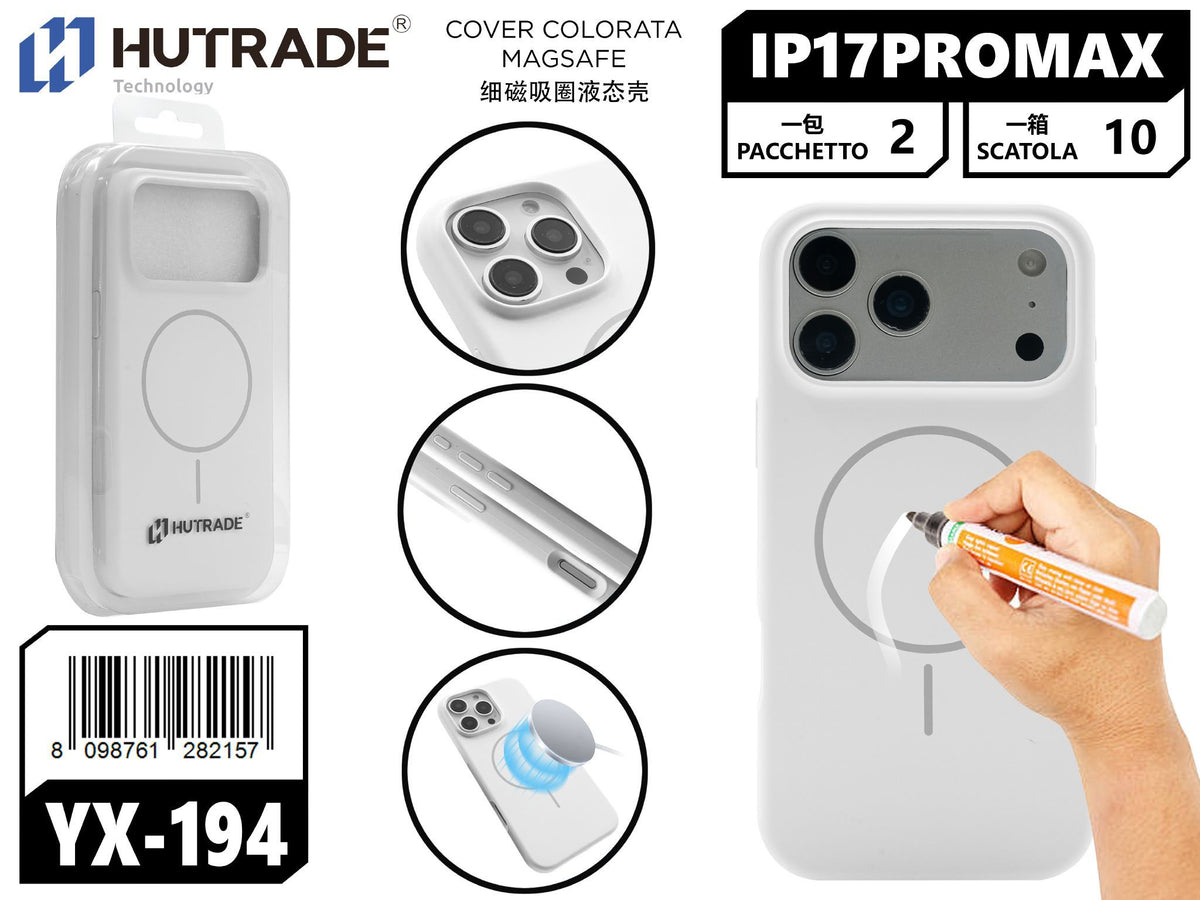 YX-194 COVER COLORATA MAGSAFE IP17PROMAX/IP18PROMAX BIANCO