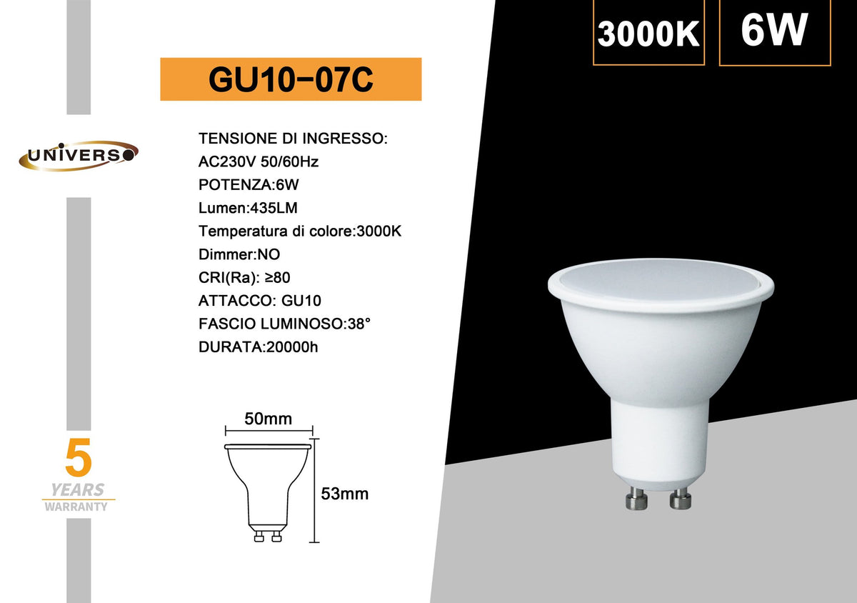 Lampadina Universo – GU10-07C