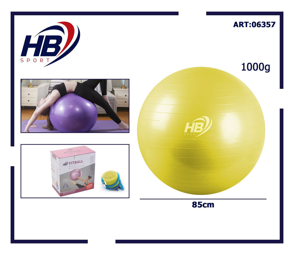 FITBALL-GIALLO 85 cm