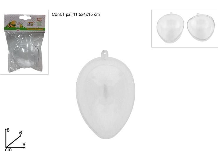Uovo plastica 8 cm 1 pz ay03
