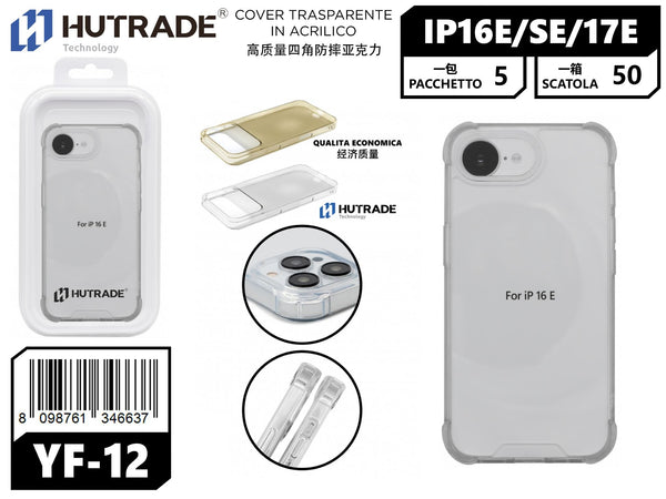 COVER TRASPARENTE BORDO ANTIURTO IP16E/SE 2025/IP17E – YF12 680012