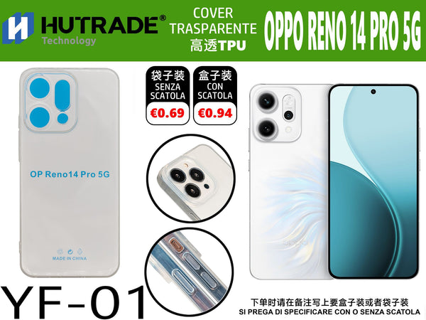COVER TRASPARENTE OPPO RENO 14 PRO – YF01 011982