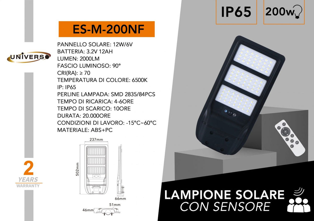 Lampada solare – ES-M-200NF