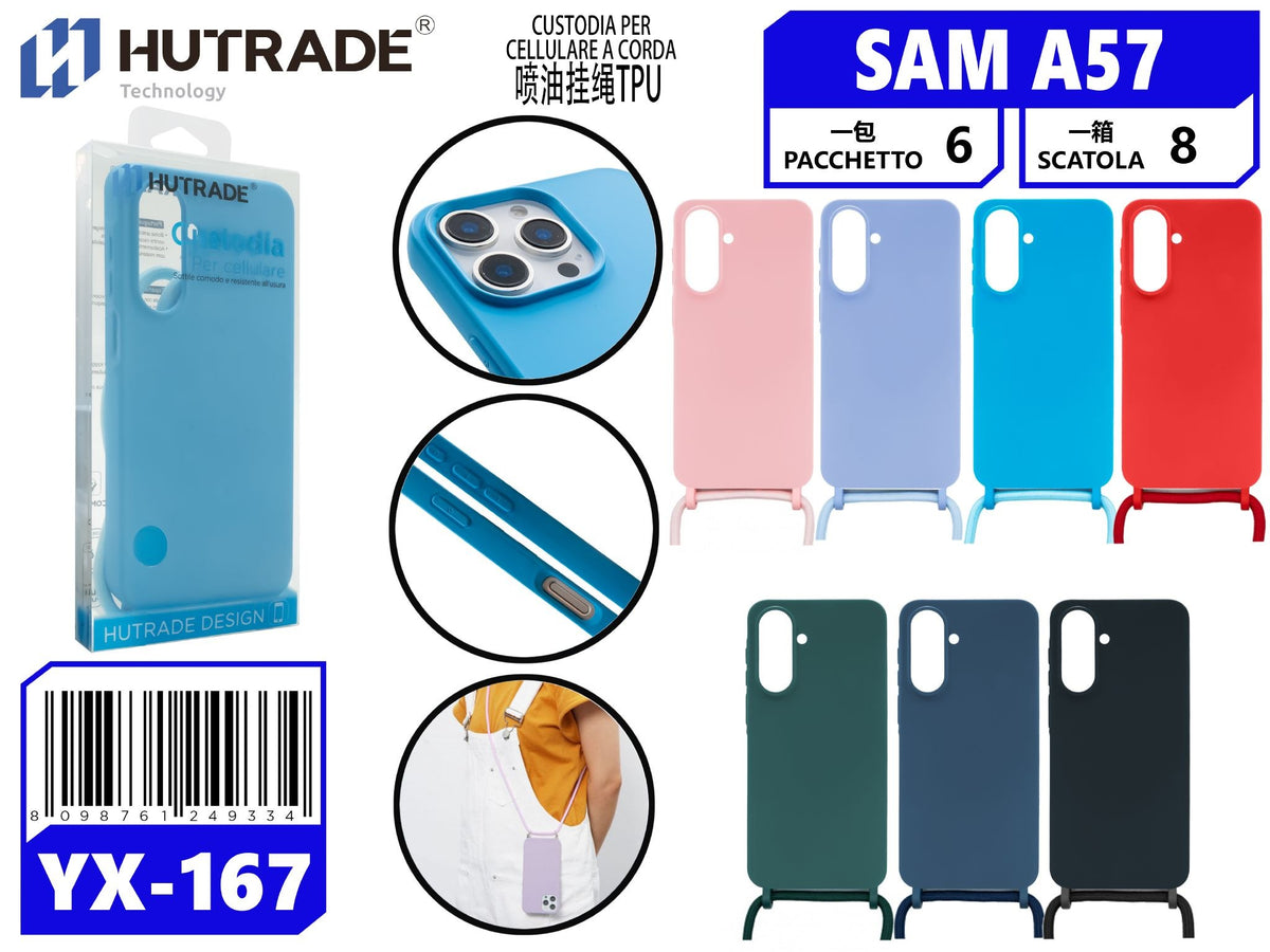COVER COLORATA IN TPU CON CORDA SAM A57 – YX167 144033