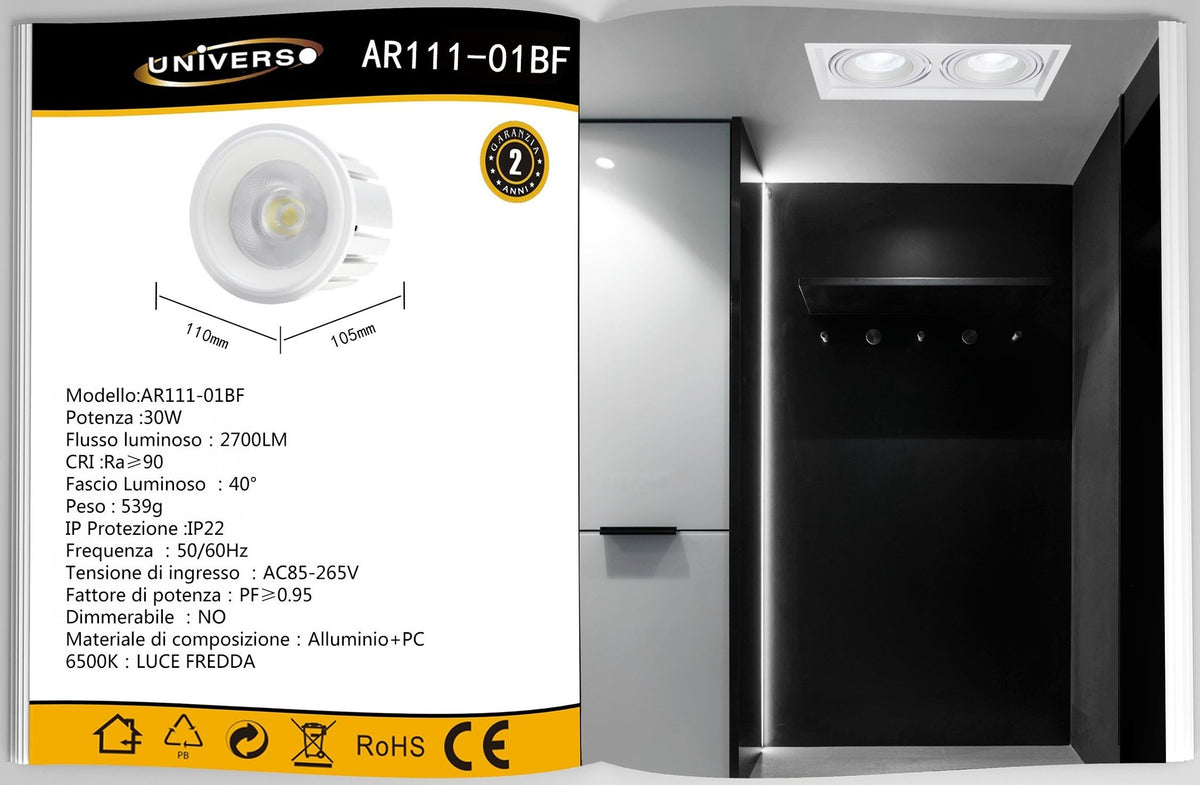 Lampada Da Soffitto Universo – AR111-01BF