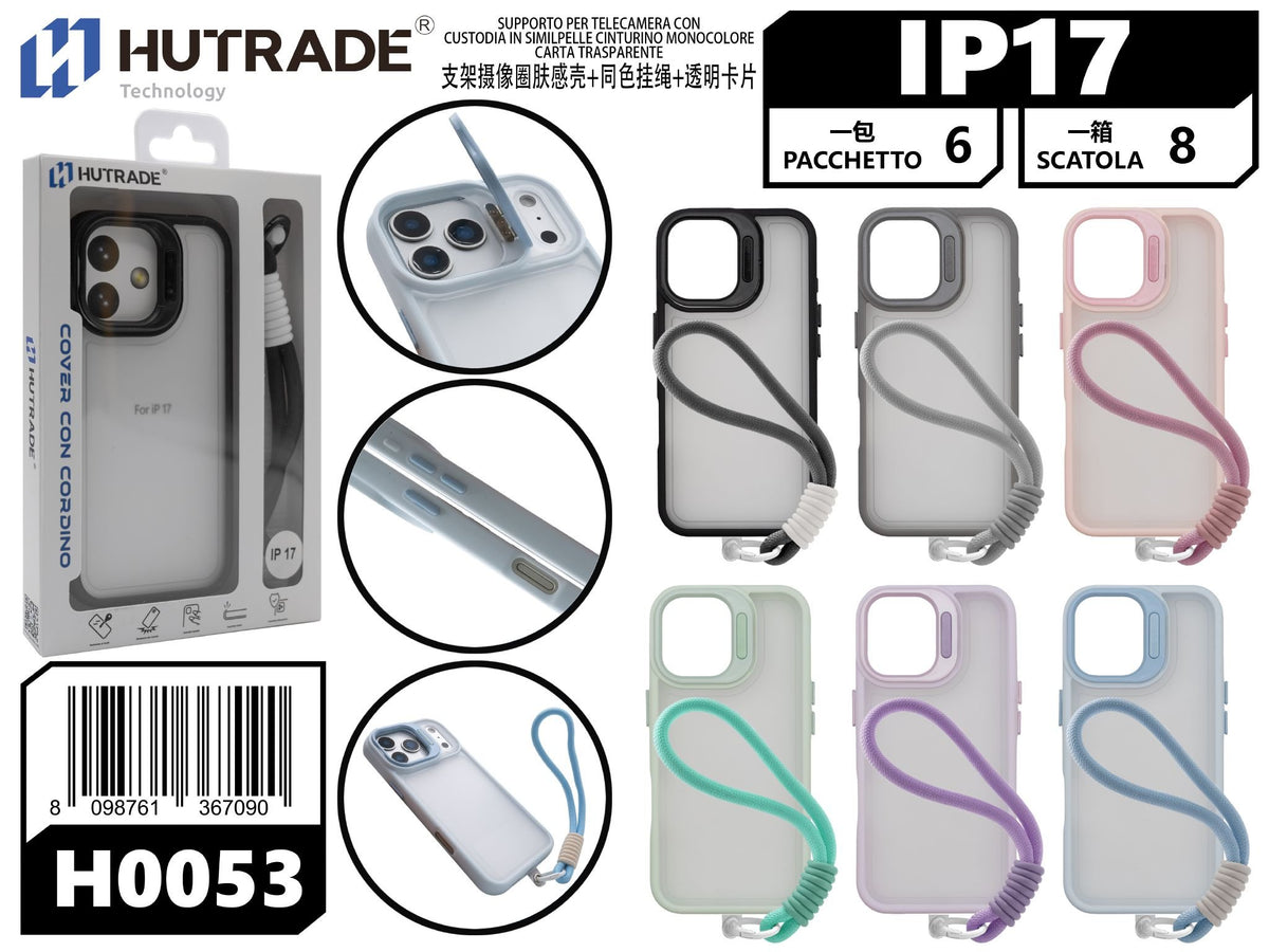 H0053 COVER BORDO COLORATA CON CORDA IP17