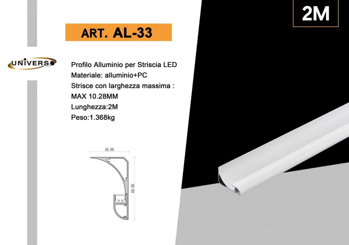 Profilo per strisce LED – AL-33